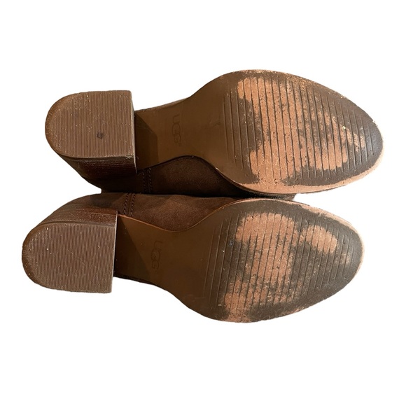 Ugg Faye Suede leather Chelsea heeled ankle boot in Taupe Color Mysterious 7.5 - Picture 7 of 15